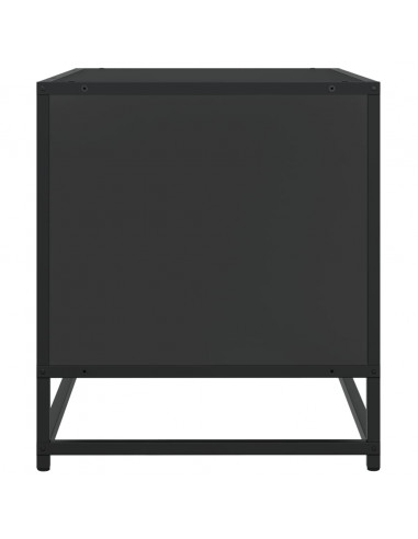 Mobile Porta TV Nero 91x40x46 cm in Truciolato e Metallo