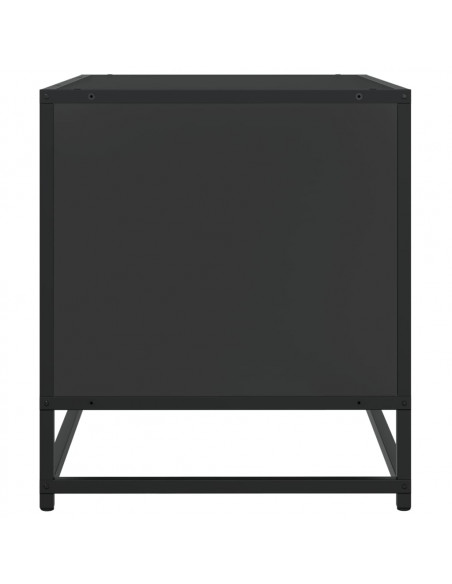 Mobile Porta TV Nero 91x40x46 cm in Truciolato e Metallo