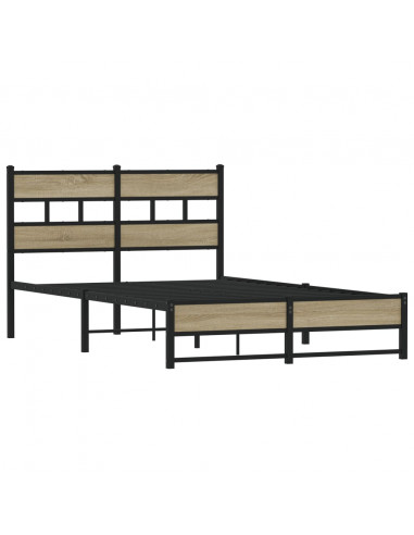 Giroletto senza Materaso in Metallo Rovere Sonoma 120x200 cm