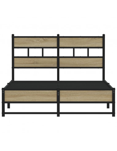 Giroletto senza Materaso in Metallo Rovere Sonoma 120x200 cm