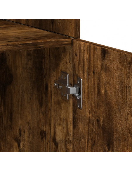 Credenza Rovere Fumo 80x42,5x249 cm in Legno Multistrato