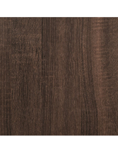 Credenza Rovere Marrone 30x42,5x185 cm in Legno Multistrato