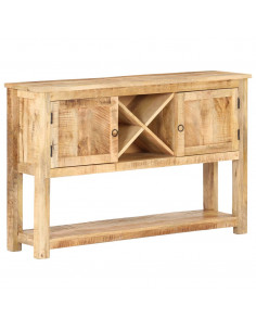 Credenza 120x30x76 cm in Legno di Mango Grezzo 2