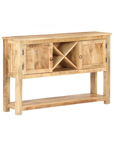 Credenza 120x30x76 cm in Legno di Mango Grezzo