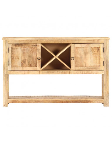 Credenza 120x30x76 cm in Legno di Mango Grezzo