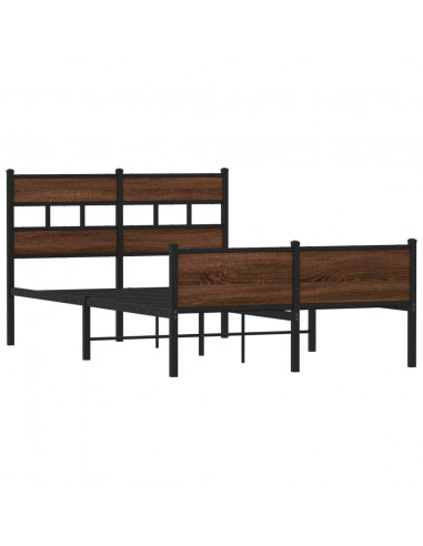 Giroletto senza Materasso Rovere Marrone 120x200 cm Truciolato