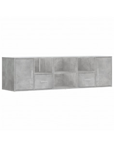 Mobile Angolare Grigio Cemento 160x40x45 cm in Truciolato 2