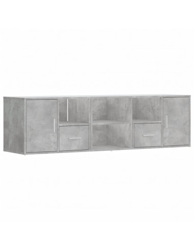 Mobile Angolare Grigio Cemento 160x40x45 cm in Truciolato