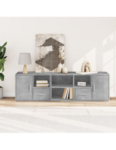 Mobile Angolare Grigio Cemento 160x40x45 cm in Truciolato