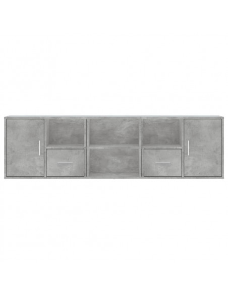 Mobile Angolare Grigio Cemento 160x40x45 cm in Truciolato