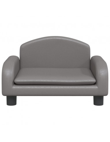 Lettino per Cani Grigio 50x40x30 cm in Similpelle