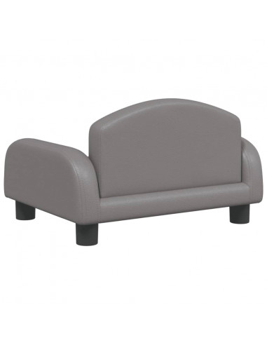 Lettino per Cani Grigio 50x40x30 cm in Similpelle