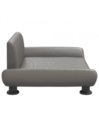 Lettino per Cani Grigio 70x45x28 cm in Similpelle