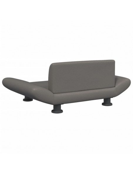 Lettino per Cani Grigio 70x45x28 cm in Similpelle
