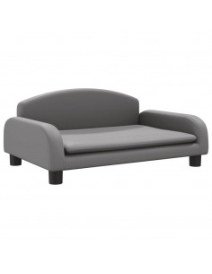 Lettino per Cani Grigio 70x45x30 cm in Similpelle 2