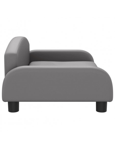 Lettino per Cani Grigio 70x45x30 cm in Similpelle