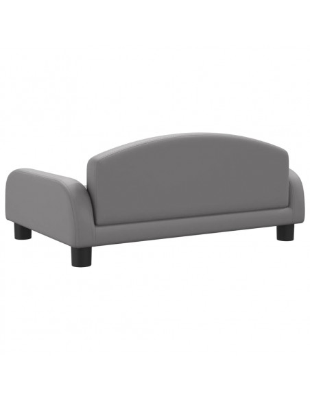 Lettino per Cani Grigio 70x45x30 cm in Similpelle