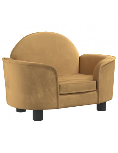 Lettino per Cani Marrone 66x40x45 cm in Velluto