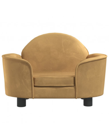 Lettino per Cani Marrone 66x40x45 cm in Velluto