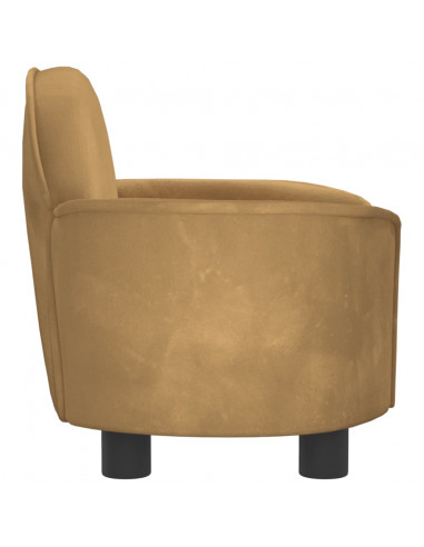 Lettino per Cani Marrone 66x40x45 cm in Velluto