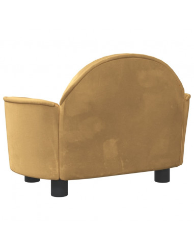 Lettino per Cani Marrone 66x40x45 cm in Velluto