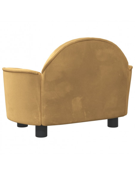 Lettino per Cani Marrone 66x40x45 cm in Velluto
