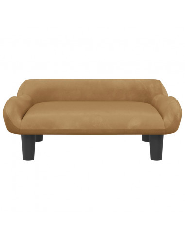 Lettino per Cani Marrone 70x40x24 cm in Velluto