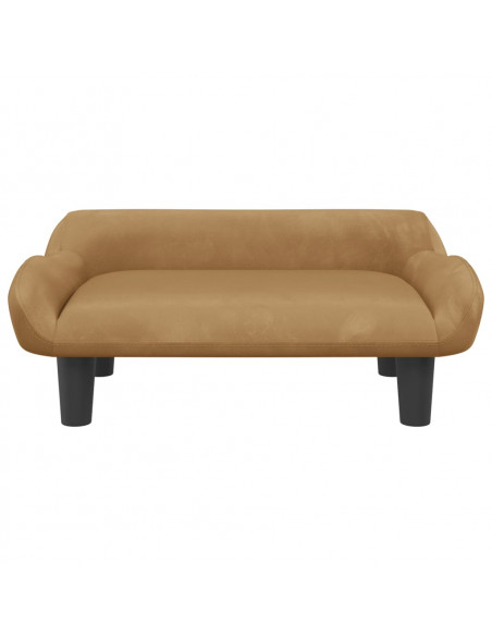 Lettino per Cani Marrone 70x40x24 cm in Velluto