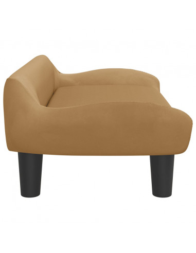 Lettino per Cani Marrone 70x40x24 cm in Velluto