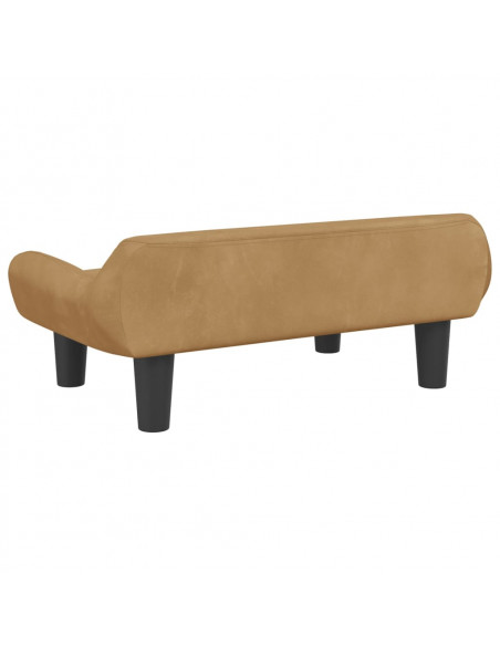 Lettino per Cani Marrone 70x40x24 cm in Velluto