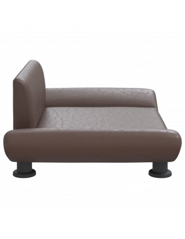 Lettino per Cani Marrone 70x45x28 cm in Similpelle