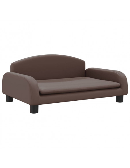 Lettino per Cani Marrone 70x45x30 cm in Similpelle