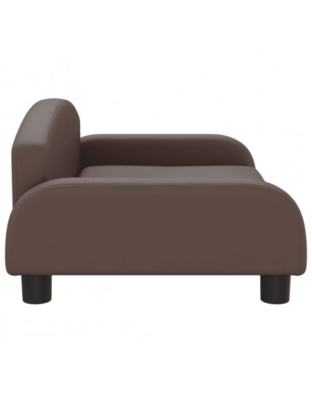 Lettino per Cani Marrone 70x45x30 cm in Similpelle