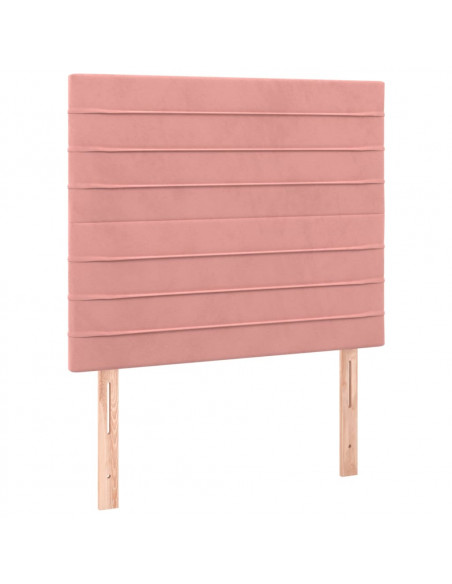 Testiera 2 pz Rosa 80x5x78/88 cm in Velluto