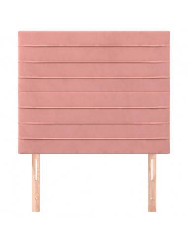 Testiera 2 pz Rosa 80x5x78/88 cm in Velluto