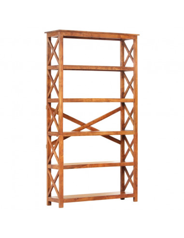 Libreria 100x30x180 cm Legno Massello Acacia Finitura Miele