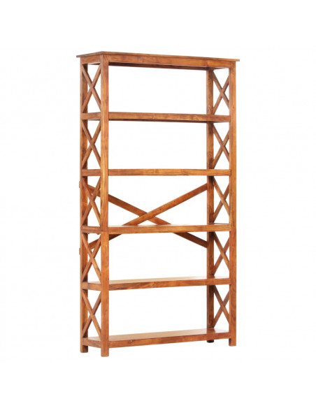 Libreria 100x30x180 cm Legno Massello Acacia Finitura Miele