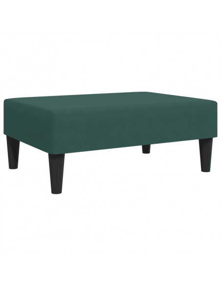 Poggiapiedi Verde Scuro 77x55x31 cm in Velluto