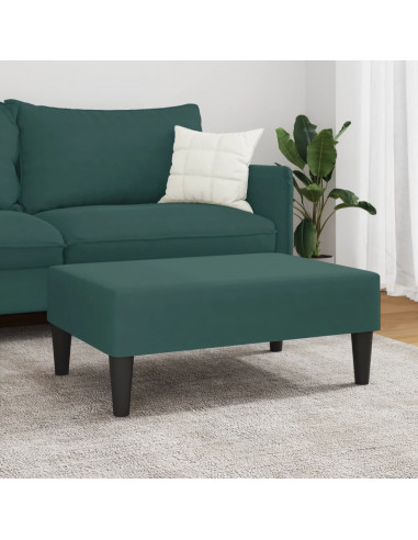 Poggiapiedi Verde Scuro 77x55x31 cm in Velluto