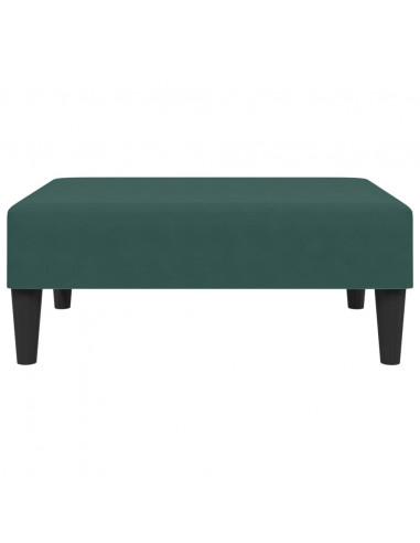 Poggiapiedi Verde Scuro 77x55x31 cm in Velluto