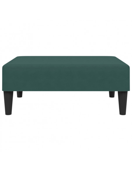 Poggiapiedi Verde Scuro 77x55x31 cm in Velluto