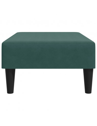 Poggiapiedi Verde Scuro 77x55x31 cm in Velluto