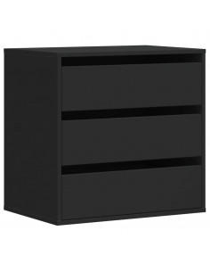 Cassettiera Angolare Nera 60x41x58 cm in Legno Multistrato 2