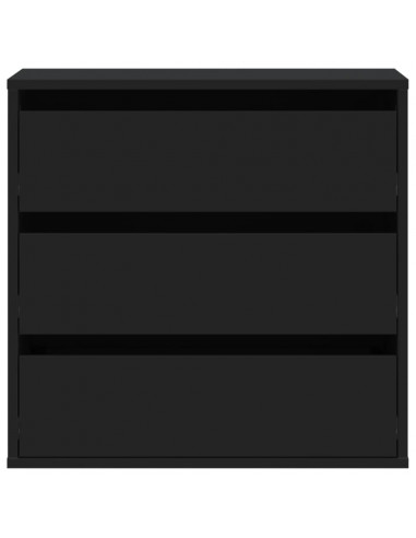 Cassettiera Angolare Nera 60x41x58 cm in Legno Multistrato