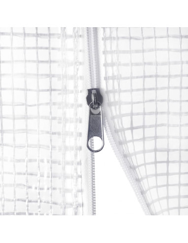 Serra con Telaio in Acciaio Bianco 72 m² 18x4x2 m