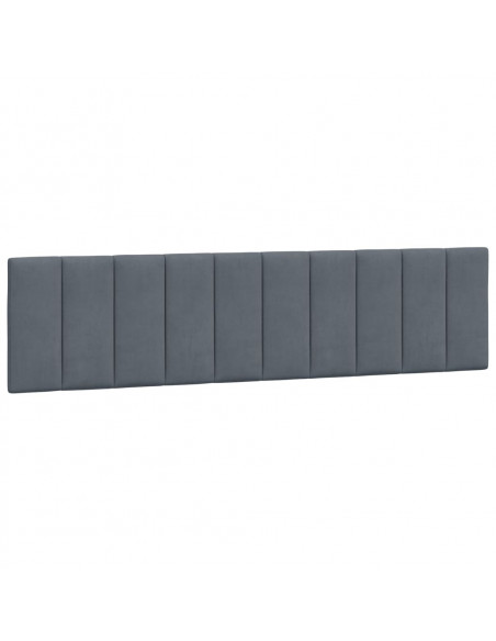 Cuscino Testiera Grigio Scuro 200 cm in Velluto