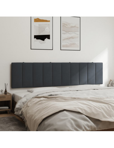 Cuscino Testiera Grigio Scuro 200 cm in Velluto