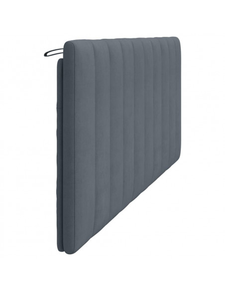 Cuscino Testiera Grigio Scuro 200 cm in Velluto