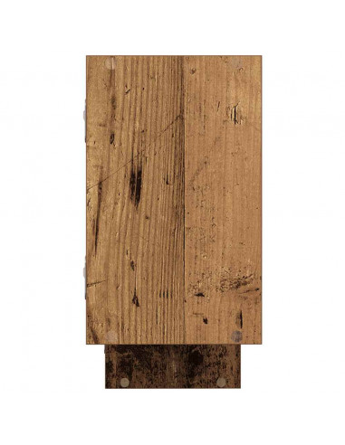 Mensola a Cubo da Parete 5 Scomparti Truciolato Legno Antico