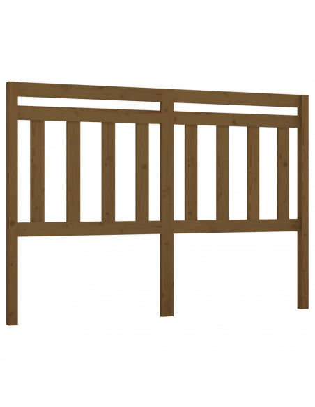 Testiera per Letto Miele 156x4x100 cm in Legno Massello di Pino